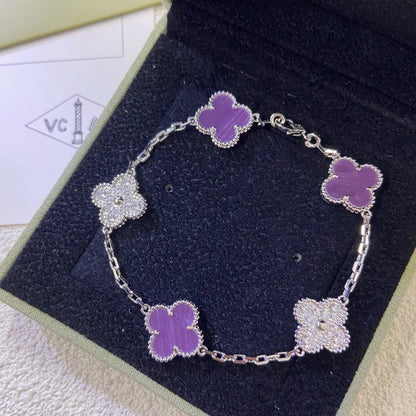 [Love Lucky] CLOVER 5 MOTIF VIOLET BRACELET COLLECTION
