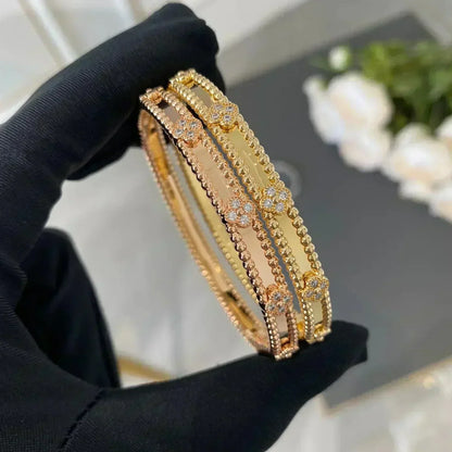 [Love Lucky]CLOVER ARMBAND 4MM DIAMANTEN