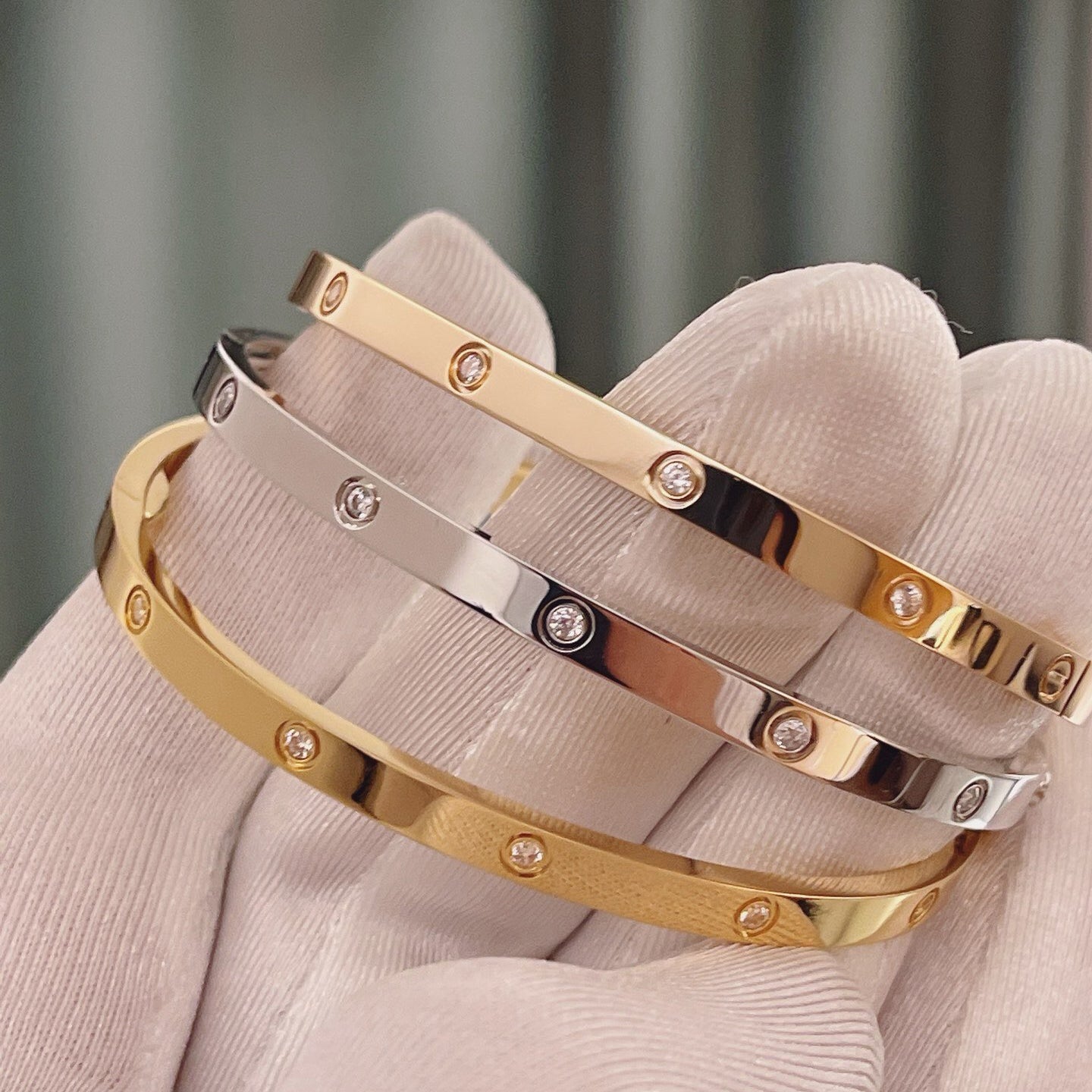 [Love Lucky]LOVE BRACELET 3.65MM 10 DIAMONDS