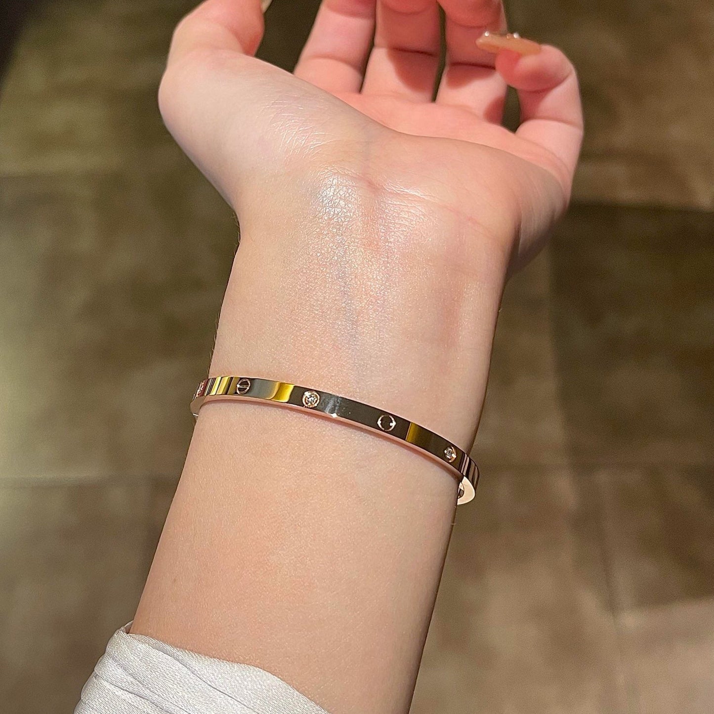 [Love Lucky]LOVE BRACELET 3.65MM 6 DIAMONDS