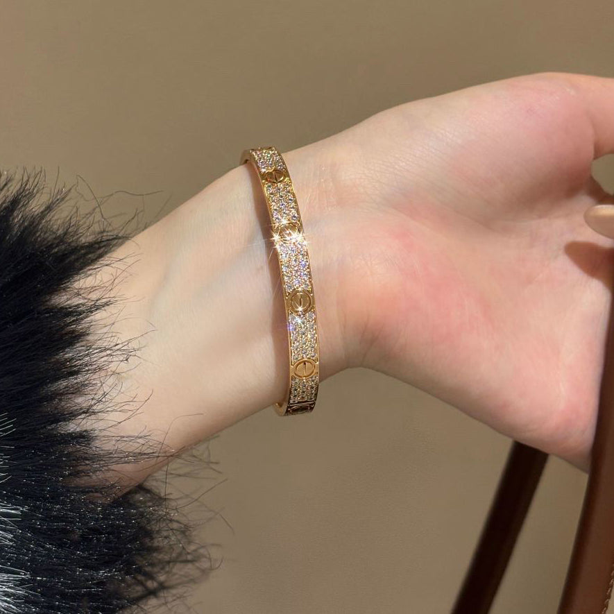 [Love Lucky]LOVE BRACELET 6.1MM DIAMOND-PAVED