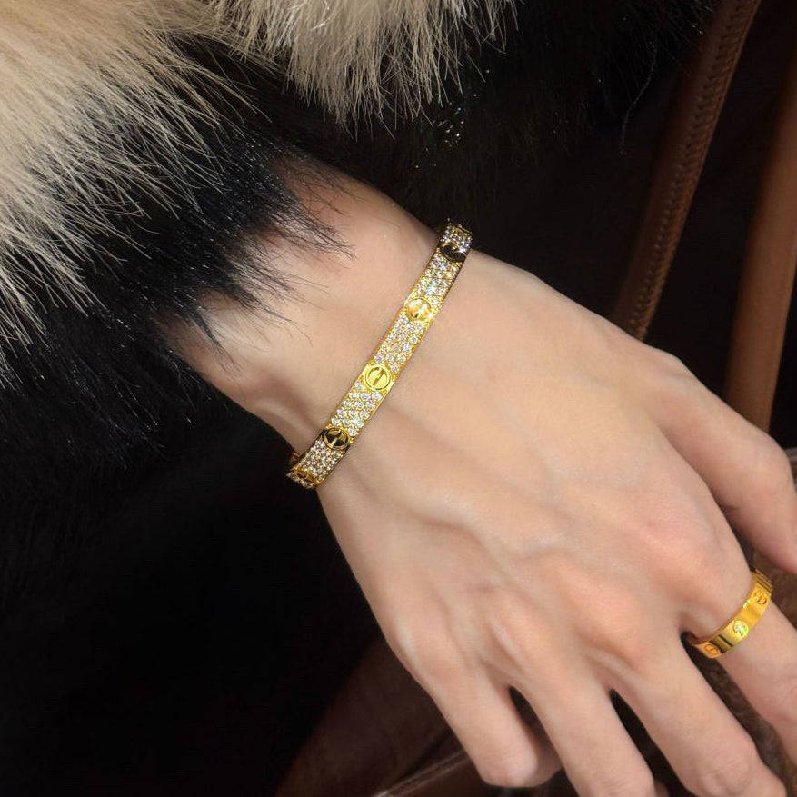 [Love Lucky]LOVE BRACELET 6.1MM DIAMOND-PAVED