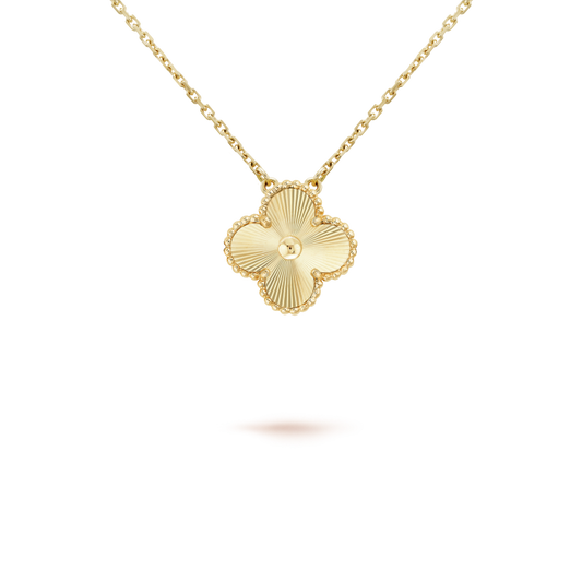 [Love Lucky]CLOVER 15MM LASER NECKLACE