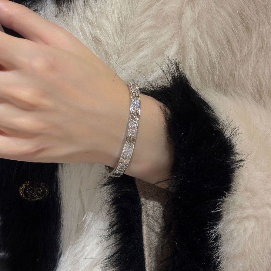 [Love Lucky]LOVE BRACELET 6.1MM DIAMOND-PAVED
