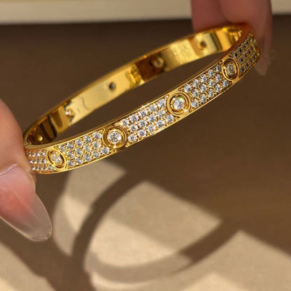 [Love Lucky]LOVE BRACELET 6.1MM DIAMOND-PAVED 10 BIG DIAMONDS
