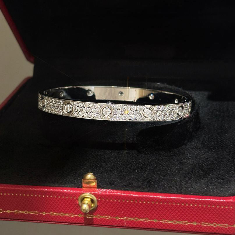 [Love Lucky]LOVE BRACELET 6.1MM DIAMOND-PAVED 10 BIG DIAMONDS