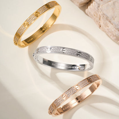 [Love Lucky]LOVE BRACELET 6.1MM DIAMOND-PAVED