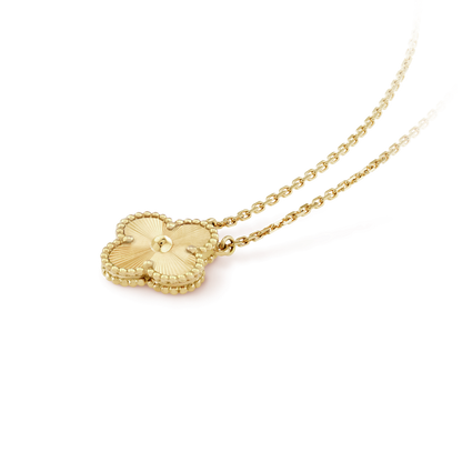 [Love Lucky]CLOVER 15MM LASER NECKLACE