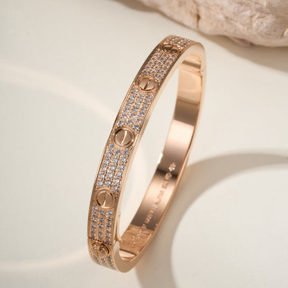 [Love Lucky]LOVE BRACELET 6.1MM DIAMOND-PAVED