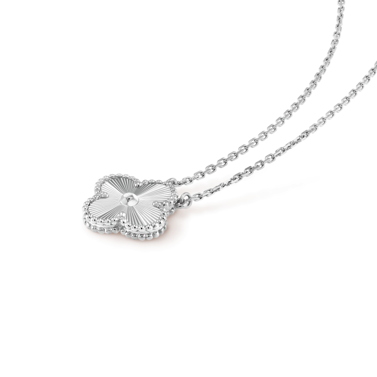 [Love Lucky]CLOVER 15MM 雷射項鍊 銀色