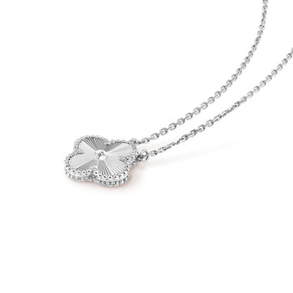 [Love Lucky]CLOVER 15MM 雷射項鍊 銀色