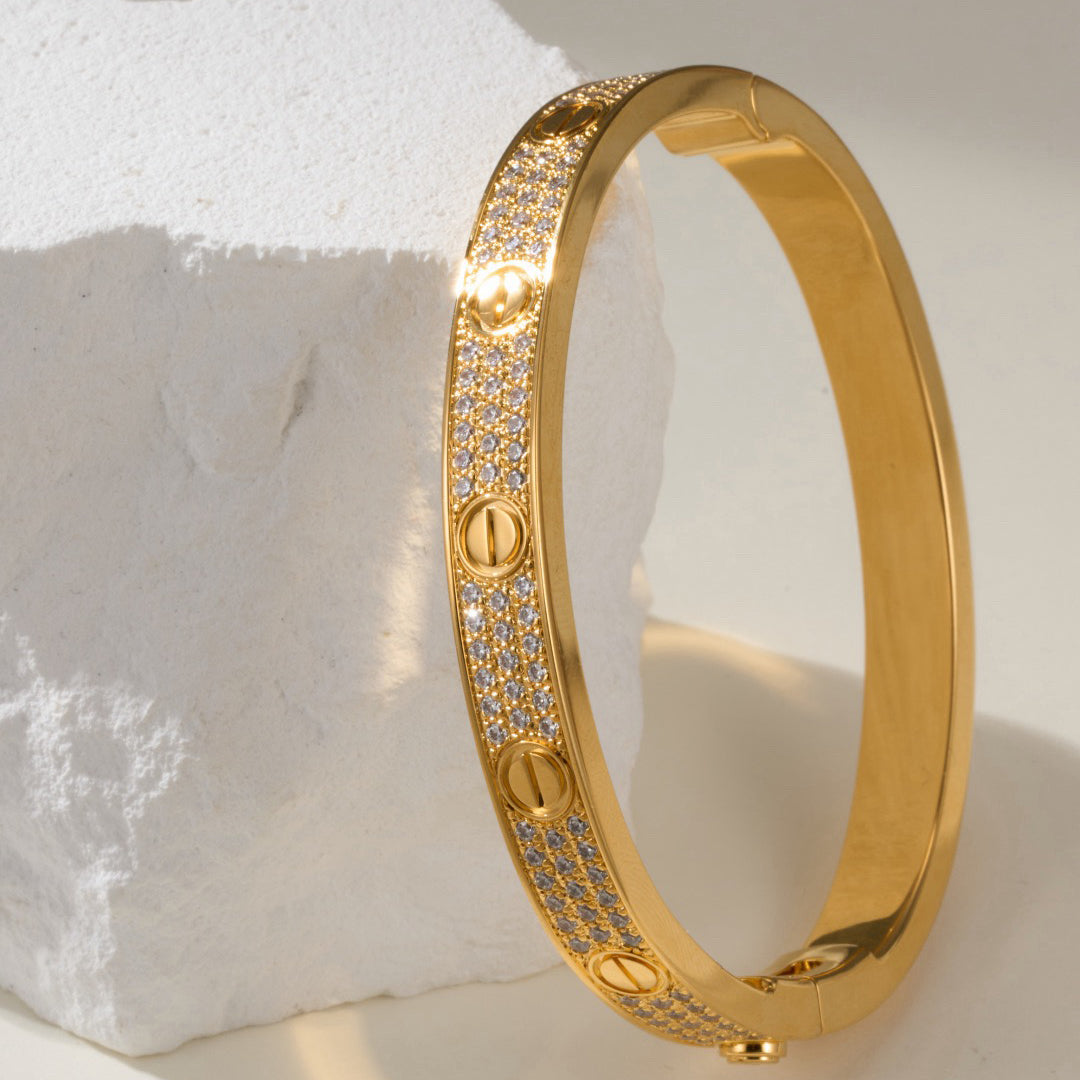 [Love Lucky]LOVE BRACELET 6.1MM DIAMOND-PAVED