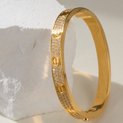 [Love Lucky]LOVE BRACELET 6.1MM DIAMOND-PAVED
