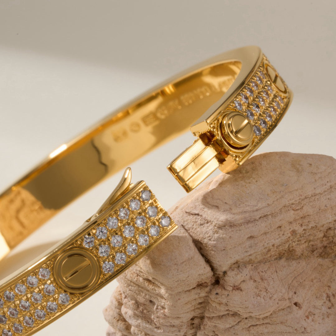 [Love Lucky]LOVE BRACELET 6.1MM DIAMOND-PAVED