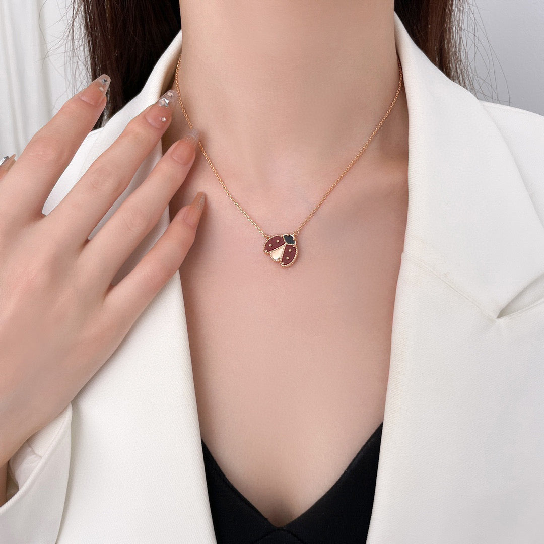 [Love Lucky]COLLANA COCCINELLA LUCKY CARNELIAN