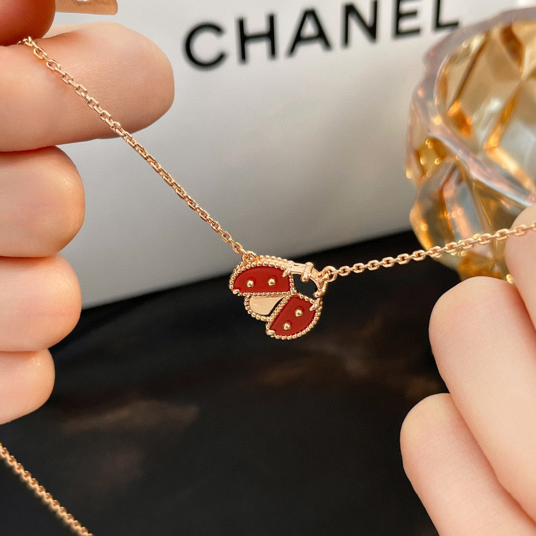 [Love Lucky]COLLANA COCCINELLA LUCKY CARNELIAN