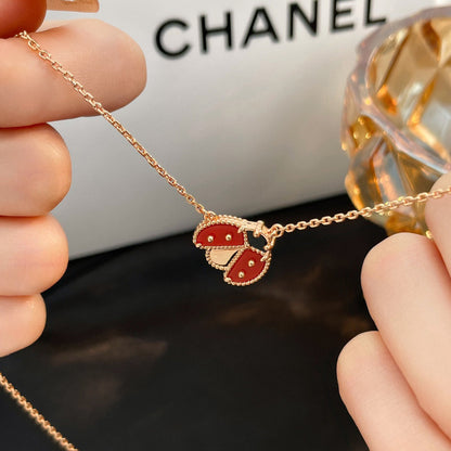 [Love Lucky]COLLANA COCCINELLA LUCKY CARNELIAN