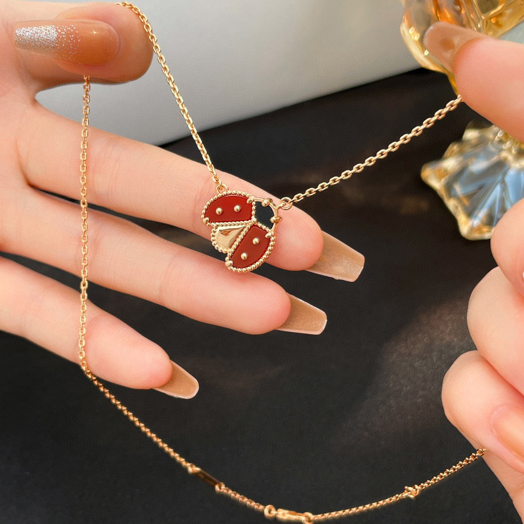 [Love Lucky]COLLANA COCCINELLA LUCKY CARNELIAN