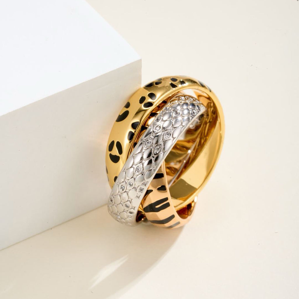 [Love Lucky]TRINITY  RING LEOPARD PRINT