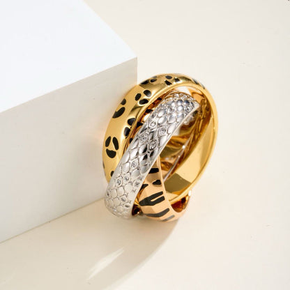 [Love Lucky]TRINITY  RING LEOPARD PRINT