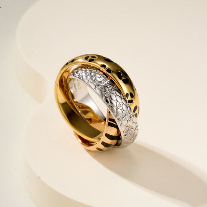 [Love Lucky]TRINITY  RING LEOPARD PRINT