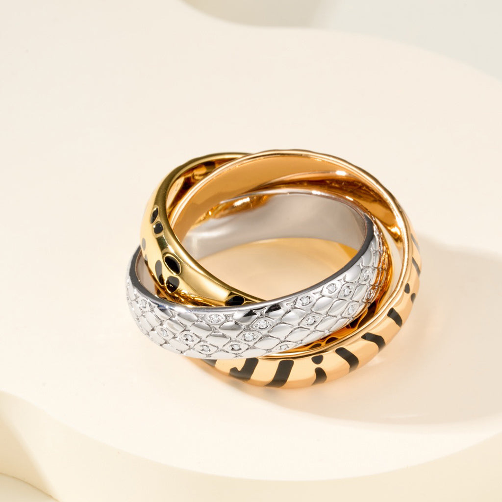 [Love Lucky]TRINITY  RING LEOPARD PRINT