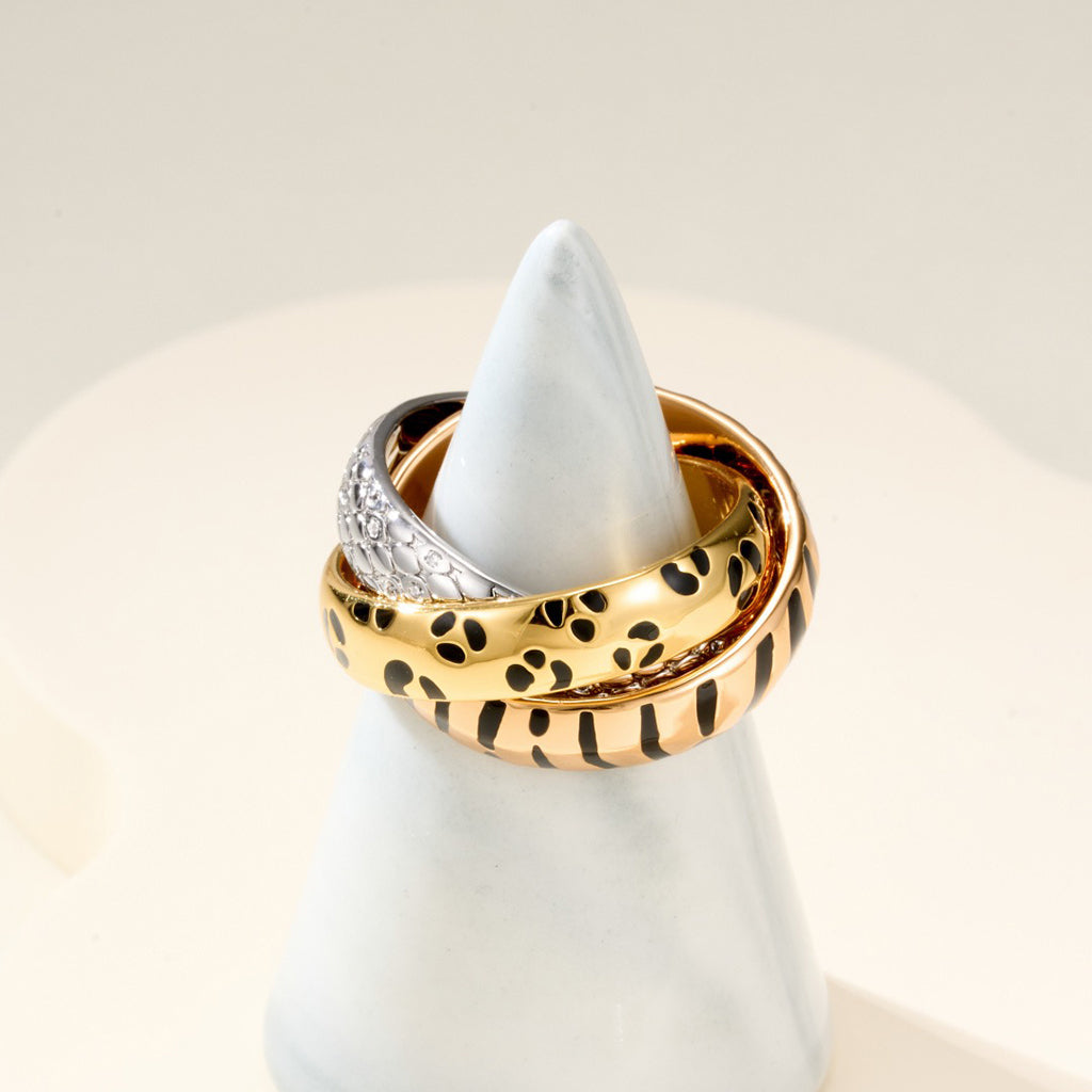 [Love Lucky]TRINITY  RING LEOPARD PRINT