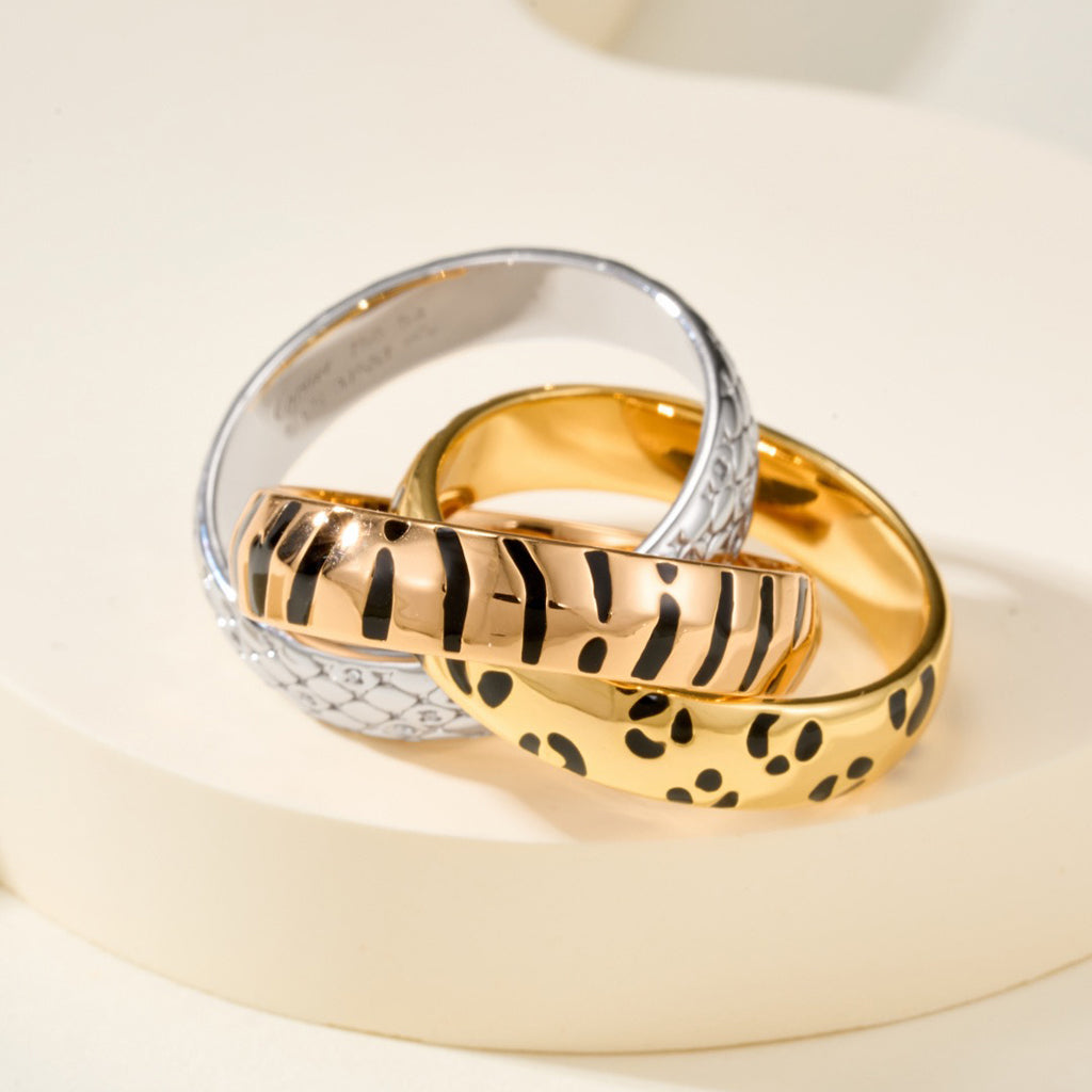 [Love Lucky]TRINITY  RING LEOPARD PRINT