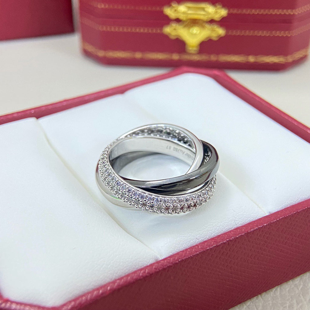 [Love Lucky]TRINITY 3.2MM RING BLACK CERAMIC