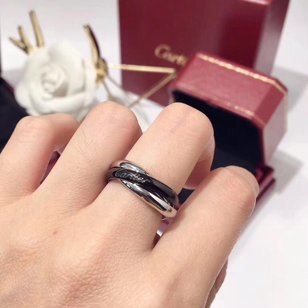 [Love Lucky]TRINITY 3.2MM RING BLACK CERAMIC