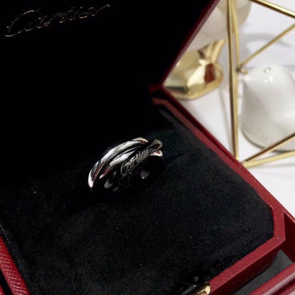 [Love Lucky]TRINITY 3.2MM RING BLACK CERAMIC