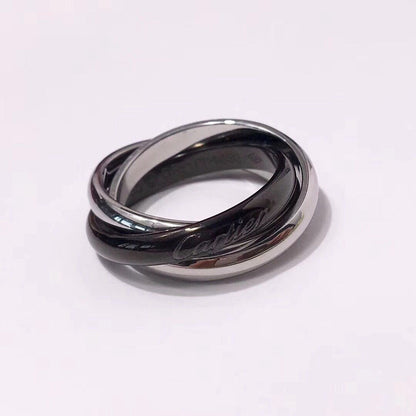 [Love Lucky]TRINITY 3.2MM RING BLACK CERAMIC