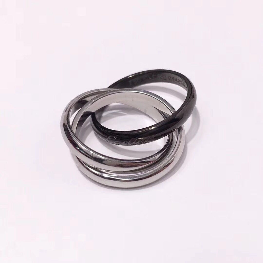[Love Lucky]TRINITY 3.2MM RING BLACK CERAMIC
