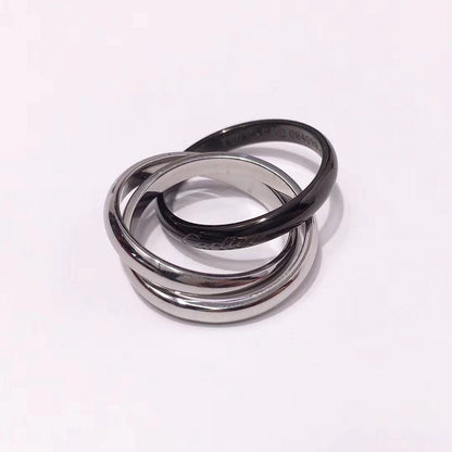 [Love Lucky]TRINITY 3.2MM RING BLACK CERAMIC