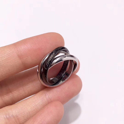 [Love Lucky]TRINITY 3.2MM RING BLACK CERAMIC