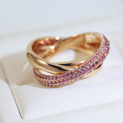 [Love Lucky]TRINITY 3.2MM RING PINK DIAMOND