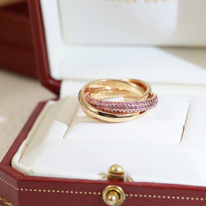 [Love Lucky]TRINITY 3.2MM RING PINK DIAMOND