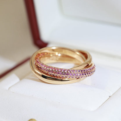 [Love Lucky]TRINITY 3.2MM RING PINK DIAMOND