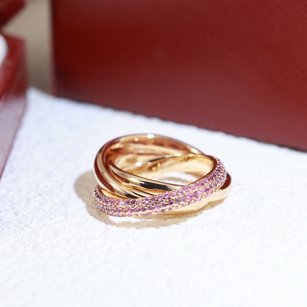 [Love Lucky]TRINITY 3.2MM RING PINK DIAMOND