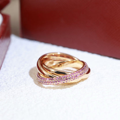 [Love Lucky]TRINITY 3.2MM RING PINK DIAMOND