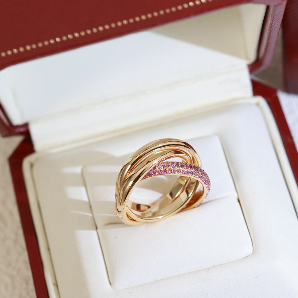 [Love Lucky]TRINITY 3.2MM RING PINK DIAMOND