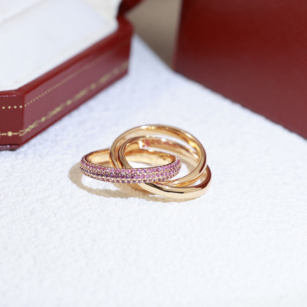 [Love Lucky]TRINITY 3.2MM RING PINK DIAMOND