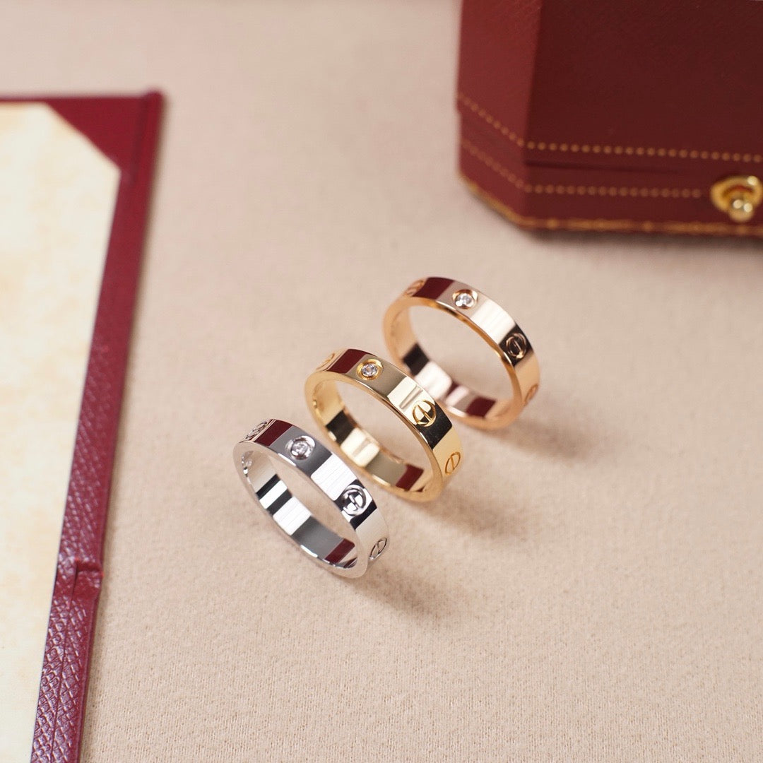 [Love Lucky]LOVE 4MM 1 DIAMOND RING