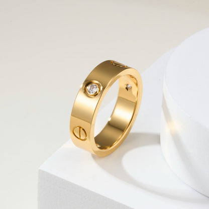 [Love Lucky]LOVE 4MM 1 DIAMOND RING