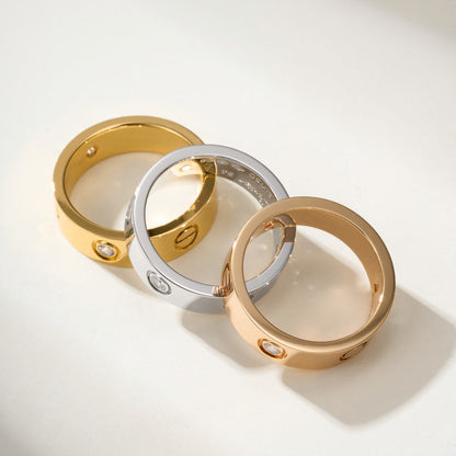 [Love Lucky]LOVE 4MM 1 DIAMOND RING