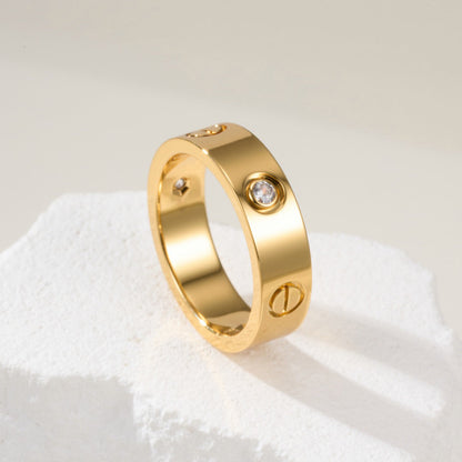 [Love Lucky]LOVE 4MM 1 DIAMOND RING