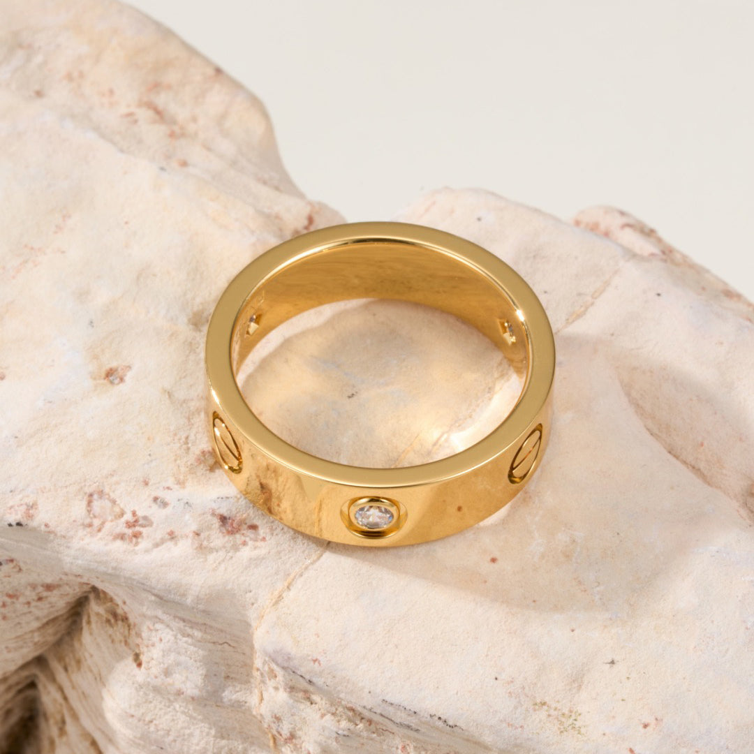 [Love Lucky]LOVE 4MM 1 DIAMOND RING