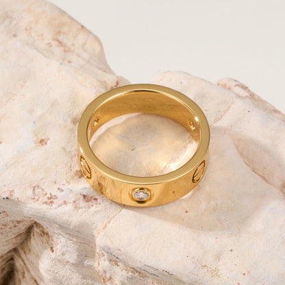 [Love Lucky]LOVE 4MM 1 DIAMOND RING