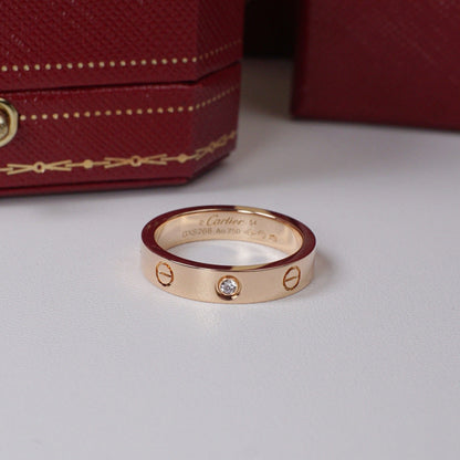 [Love Lucky]LOVE 4MM 1 DIAMOND RING