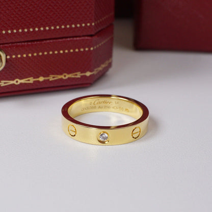 [Love Lucky]LOVE 4MM 1 DIAMOND RING